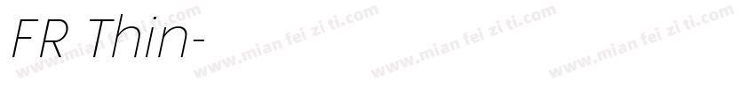 FR Thin字体转换